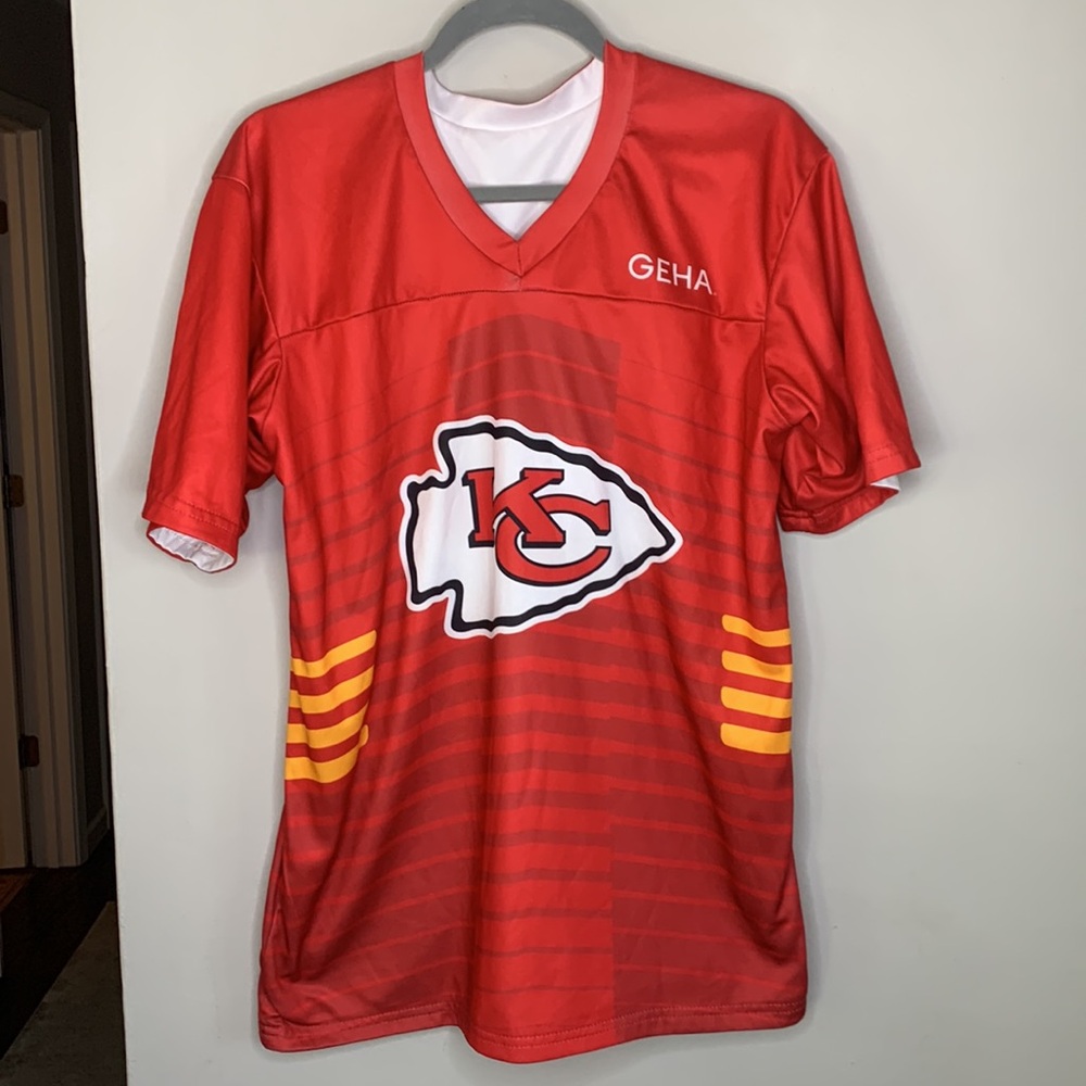 KC Chiefs Reversible Flag Football Adult Sz Small
Jersey Red/White Kansas City - Picture 2 of 16